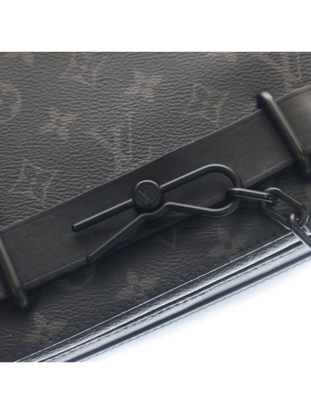 ★SOLD★ Louis Vuitton Monogram Eclipse Steamer Messenger Bag Black - Picture 5 of 6